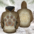 FUNSTUFFPRINT 3D Dog Paw Mandala All Over 3D Hoodie and Zip Hoodie