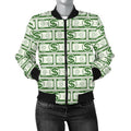 FUNSTUFFPRINT Dollar Money Print Pattern Women Casual 3D Bomber Jacket