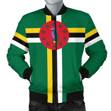 FUNSTUFFPRINT Dominica Flag Men's 3D Bomber Jacket