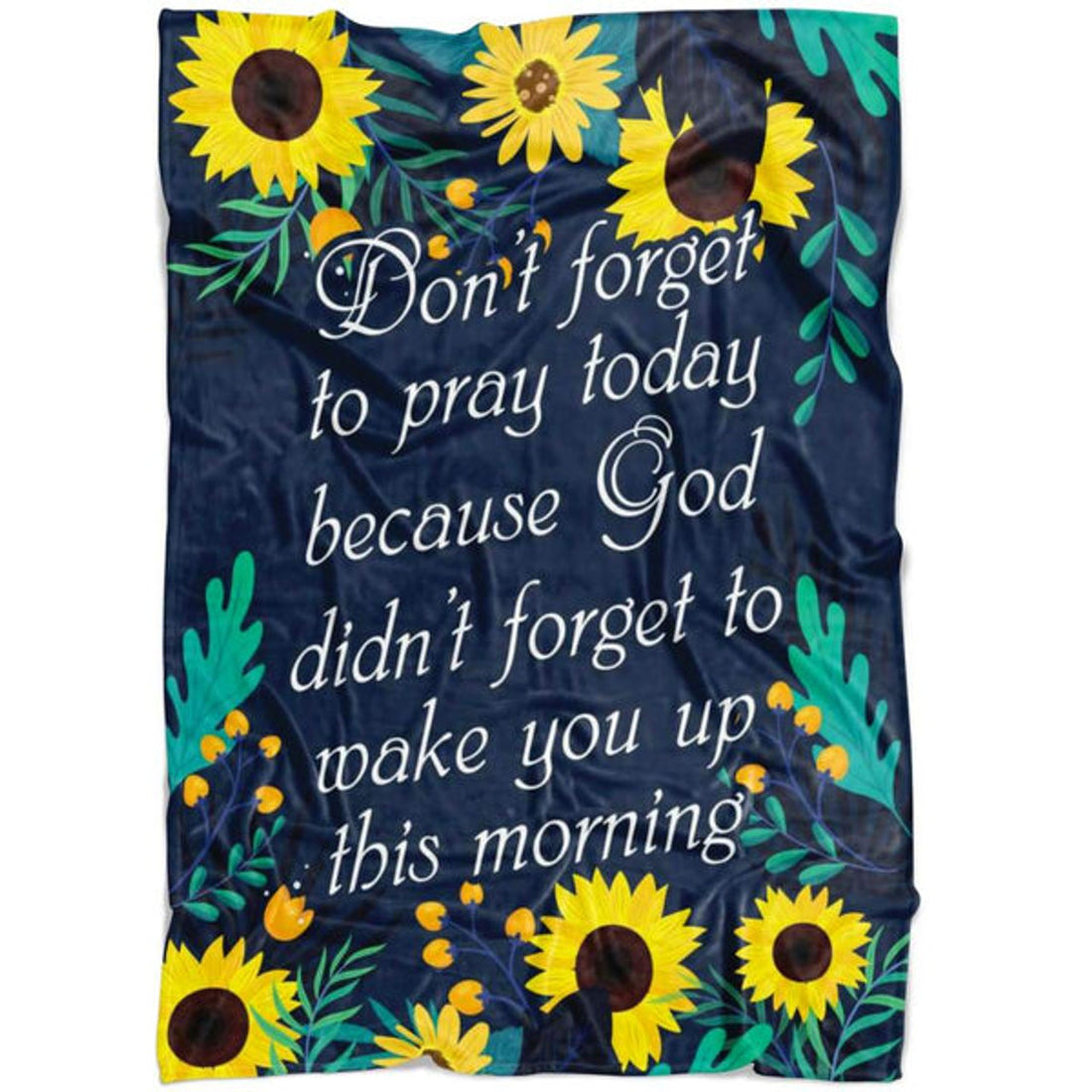 FUNSTUFFPRINT Don't Forget To Pray Today Fleece Blanket - Christian Blanket - Bible Verse Blanket