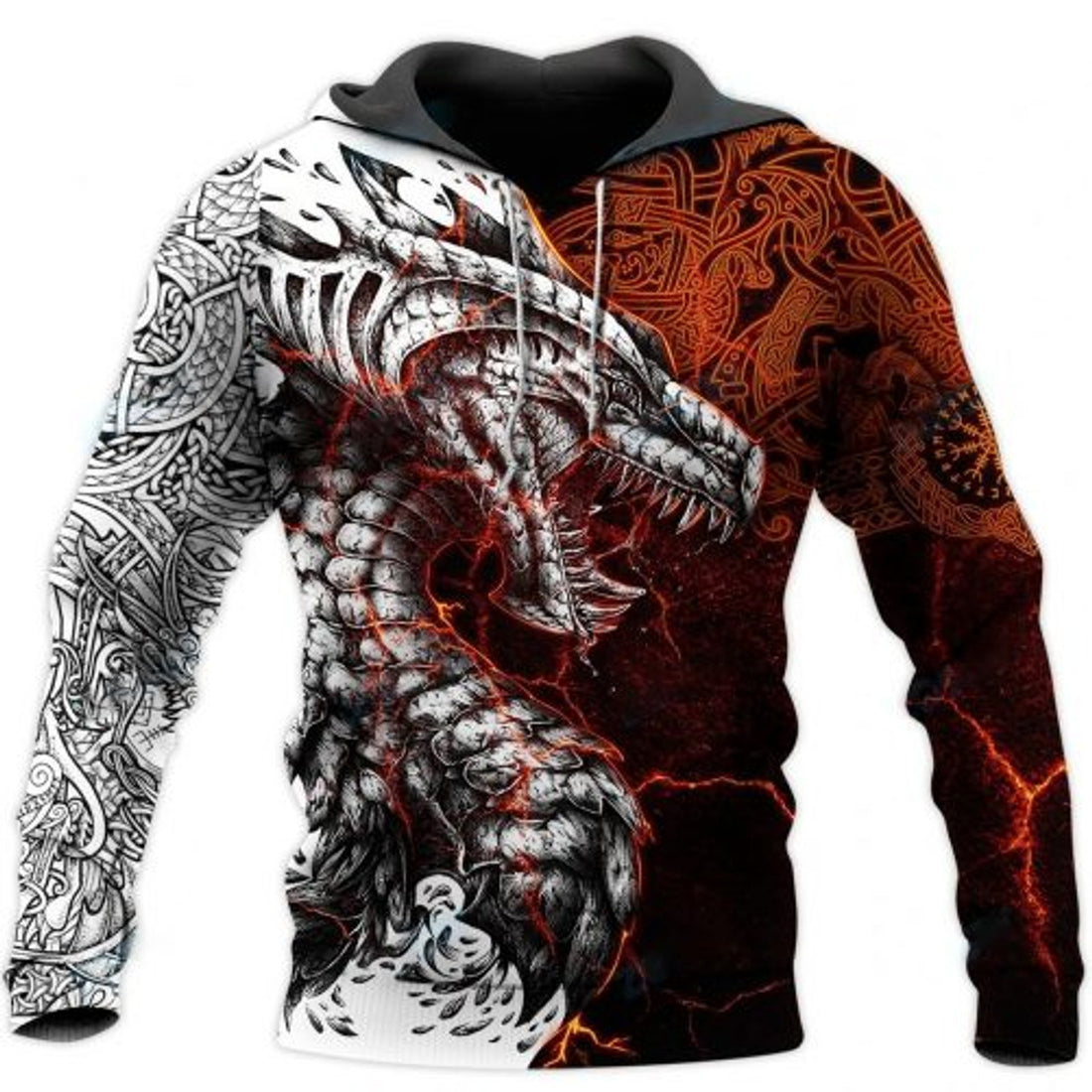 FUNSTUFFPRINT Dragon Tattoo 3D Hoodie and Zip Hoodie