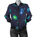 FUNSTUFFPRINT Drawing Bug Pattern Print Women Casual 3D Bomber Jacket