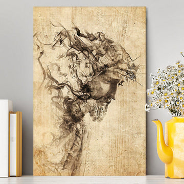 Drawing Jesus Christ Canvas Wall Art - Jesus Canvas Pictures - Christian Canvas Wall Art