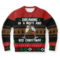 FUNSTUFFPRINT Dreaming Of A White And Red Christmas Wine Lover Ugly Christmas Sweater, Christmas Sweater, Ugly Sweater, Funny Xmas Sweaters Ugly Sweater