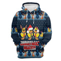 FUNSTUFFPRINT 3D Duck Christmas Quacker All Over 3D Hoodie and Zip Hoodie
