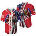 Eagle American Flag Patriotic Baseball Jersey, Idea Gift for Men & Women