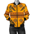 FUNSTUFFPRINT Eagle Aztec Pattern Print Women Casual 3D Bomber Jacket