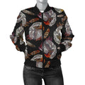 FUNSTUFFPRINT Eagle Pattern Print Women Casual 3D Bomber Jacket