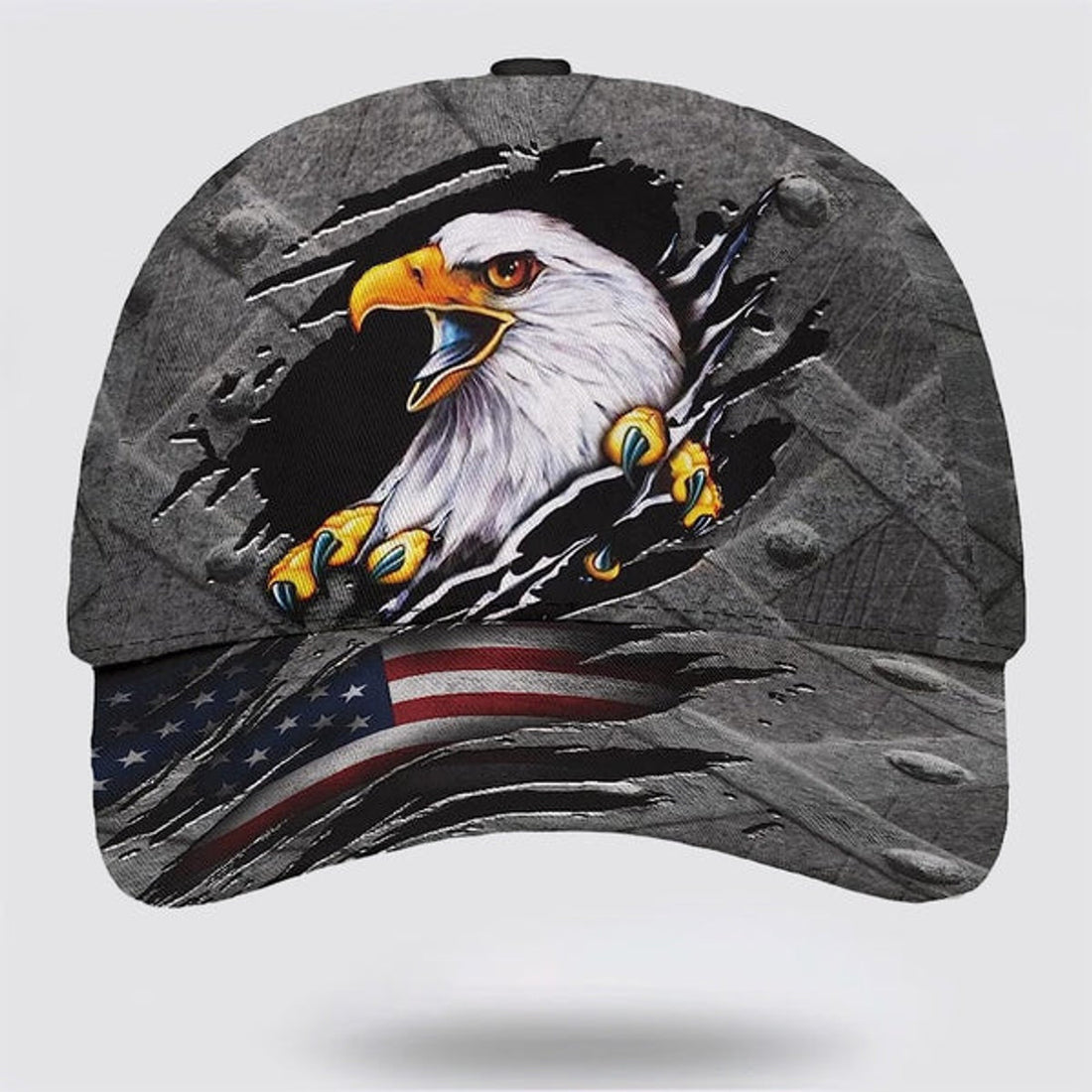 FUNSTUFFPRINT Eagle American Flag Baseball Cap - Christian Hats for Men and Women