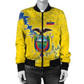 FUNSTUFFPRINT Ecuador Christmas Coat Of Arms Women Bomber Jacket Style 3D Bomber Jacket