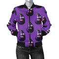 FUNSTUFFPRINT Eggplant Funny Pattern Print Women Casual 3D Bomber Jacket