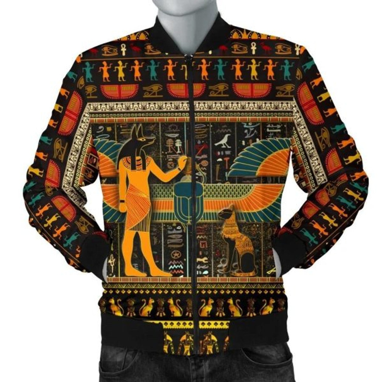 FUNSTUFFPRINT Egypt Pride Men's 3D Bomber Jacket