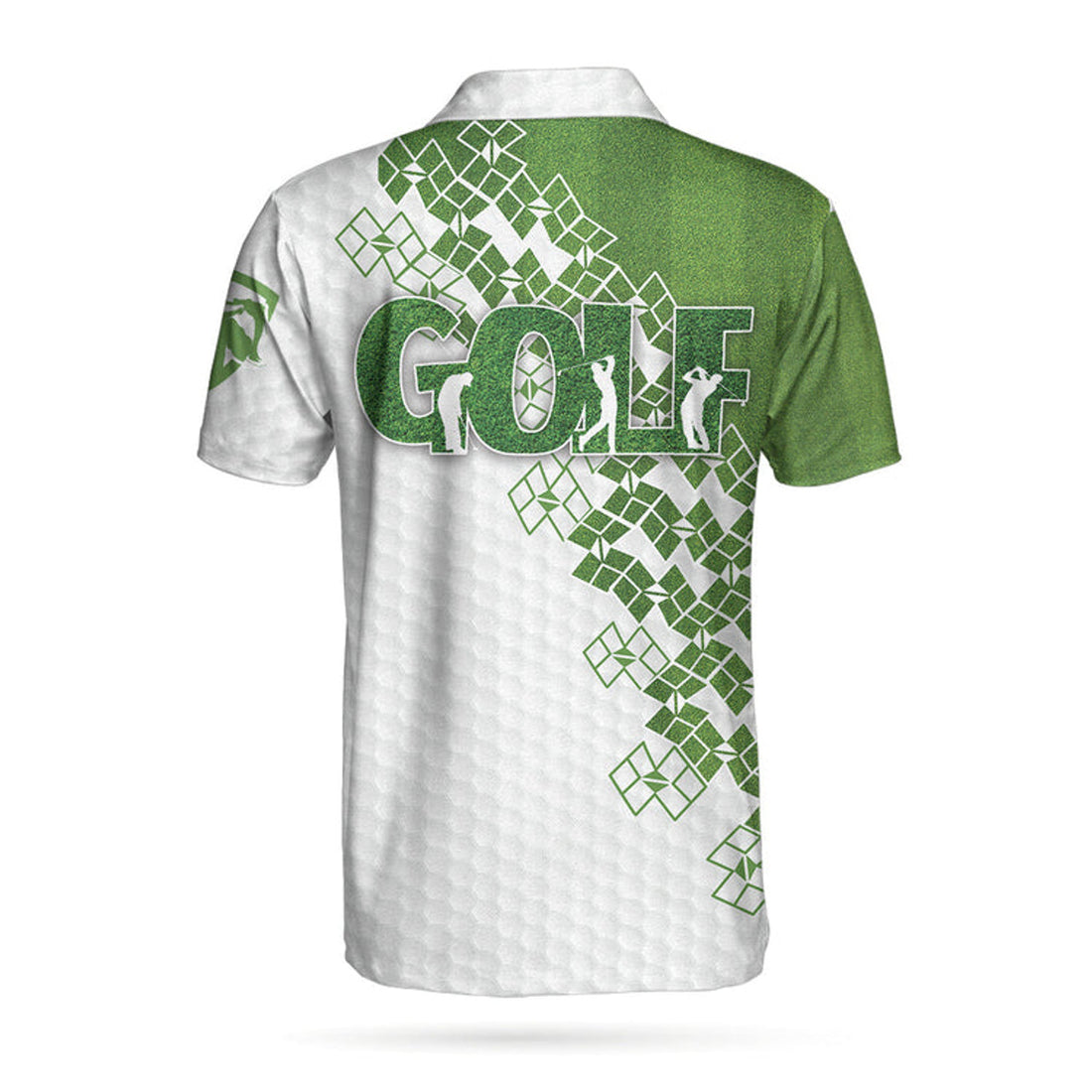 Elegant Golf In Green Golf Polo Shirt, White And Green Golf Shirt For Men, Unique Gift For Golfers