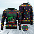 FUNSTUFFPRINT Elephant Autism Awareness Ugly Christmas Sweater, Christmas Sweater, Ugly Sweater, Funny Xmas Sweaters Ugly Sweater