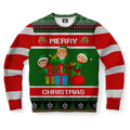 FUNSTUFFPRINT Elf And Gift Ugly Christmas Sweater, Christmas Sweater, Ugly Sweater, Funny Xmas Sweaters Ugly Sweater