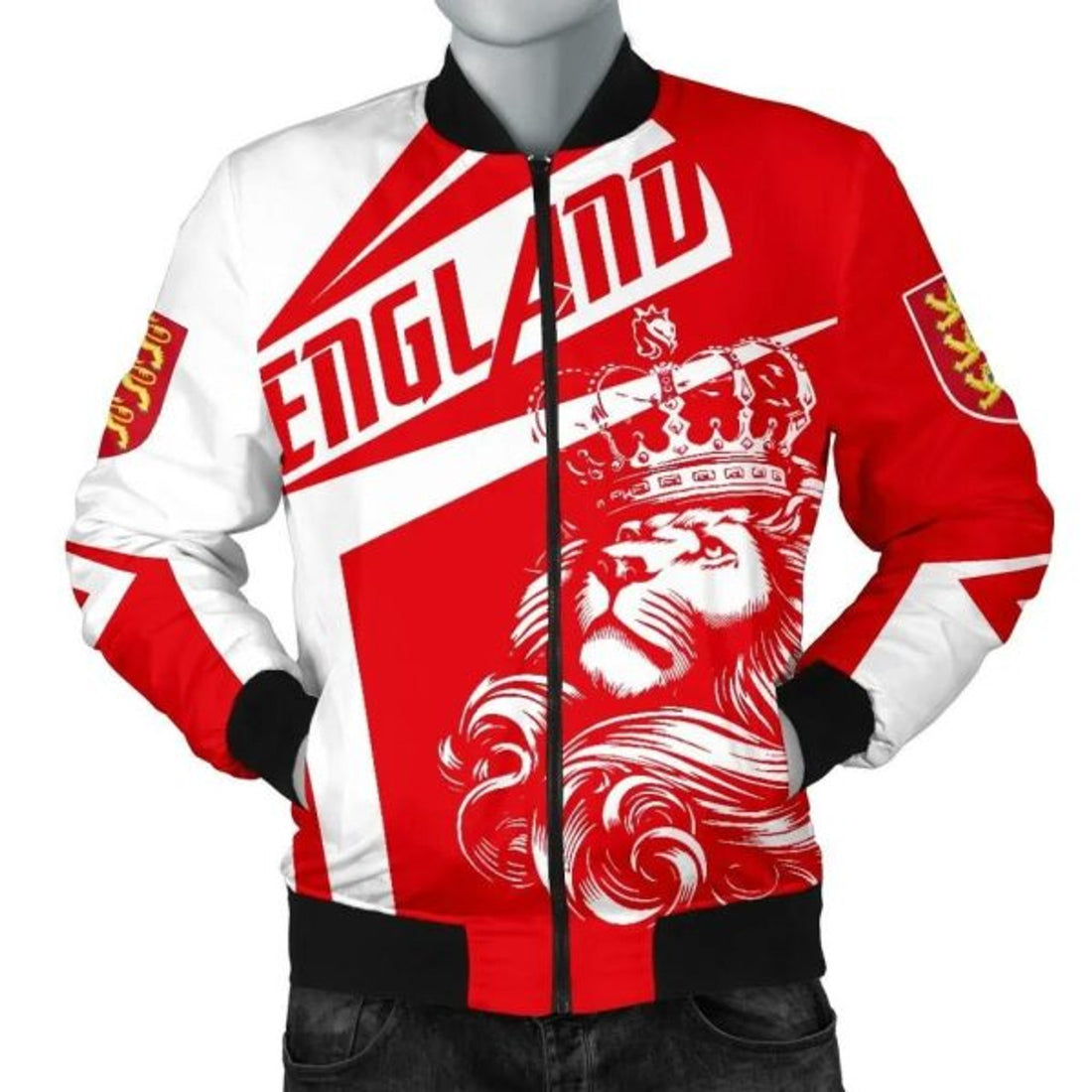 FUNSTUFFPRINT England Lion Men's Bomber Jacket 3D Bomber Jacket