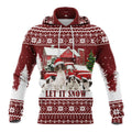 FUNSTUFFPRINT 3D English Springer Spaniel Let It Snow All Over 3D Hoodie and Zip Hoodie