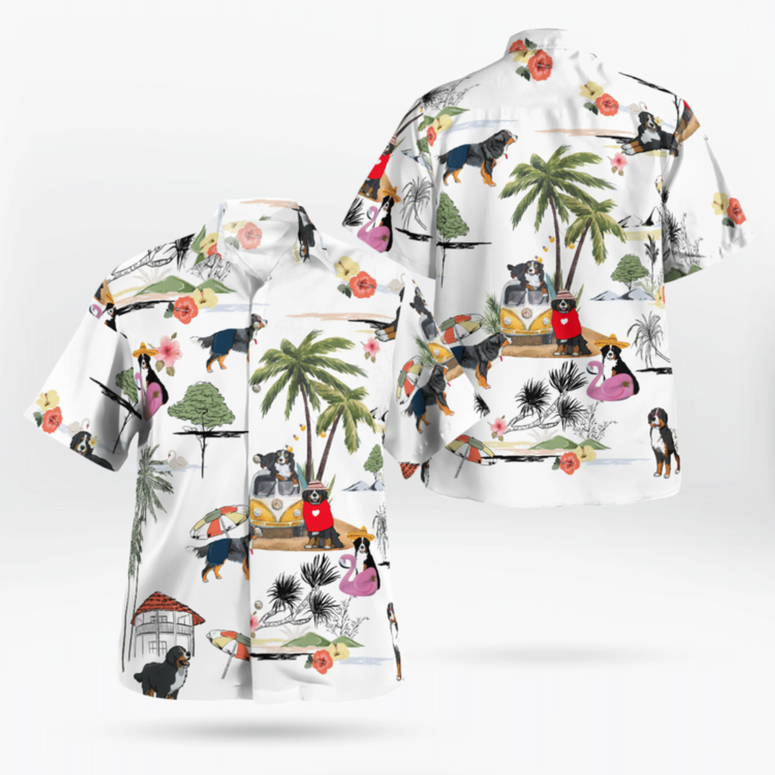 Entlebucher Mountain On The Beach Unisex Hawaiian Shirt, Summer gift, Hawaiian Shirts for Men, Aloha Beach Shirt