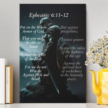 Ephesians 611 The Whole Armor Of God Canvas Wall Art - Christian Home Decor - Religious Art