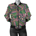 FUNSTUFFPRINT Ethnic Pink Print Pattern Women Casual 3D Bomber Jacket