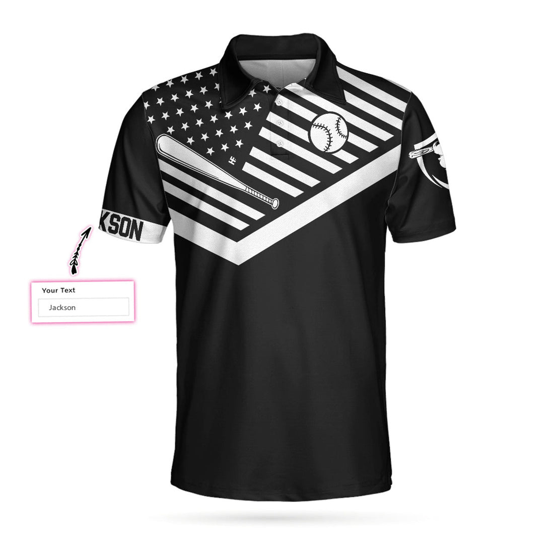 Custom Personalized American Flag Baseball Men Polo Shirt, Every Strike Brings Me Closer To The Next Home Run Custom Shirt For Men, Gift For Baseball Lovers