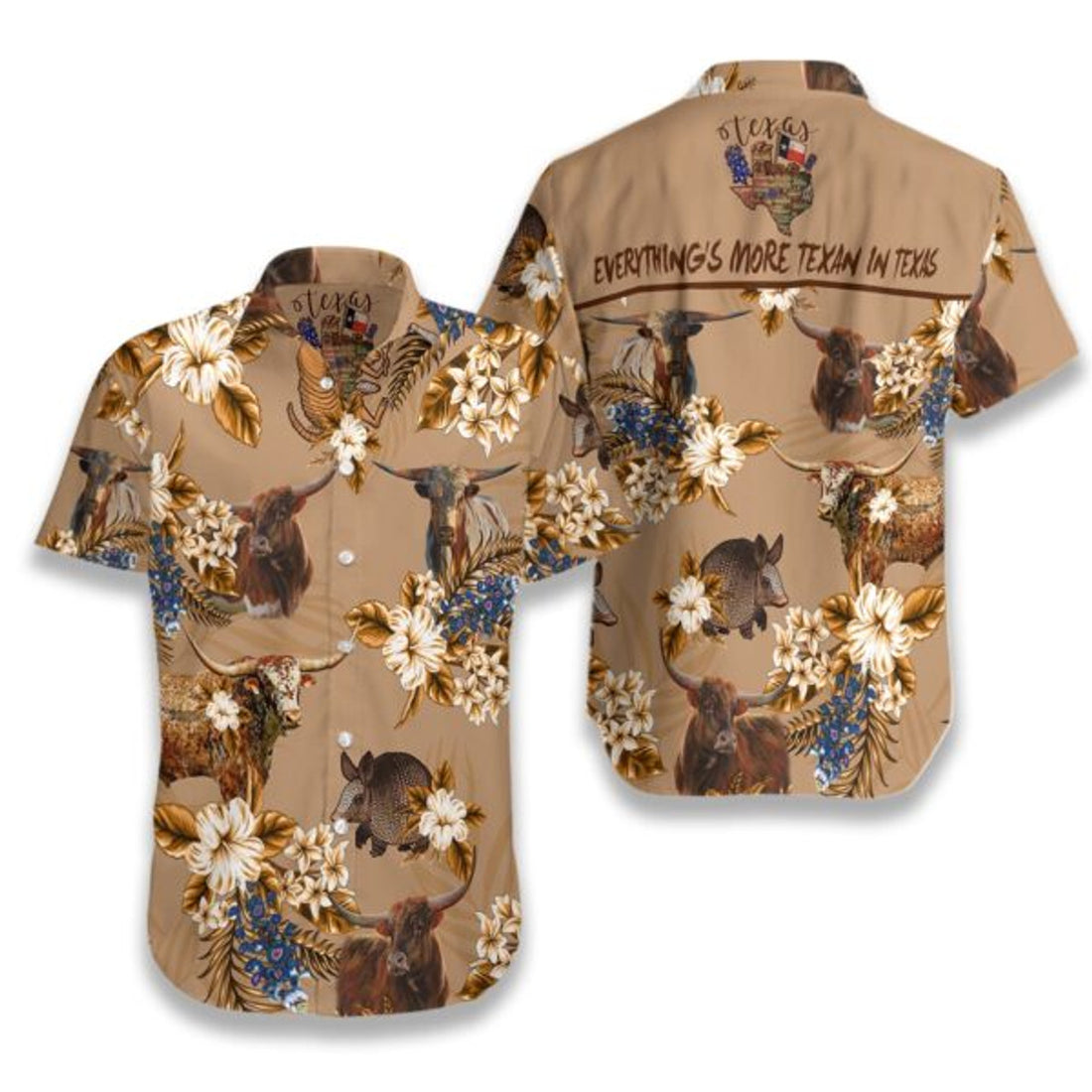 Everything's More Texan In Texas Hawaiian Shirt