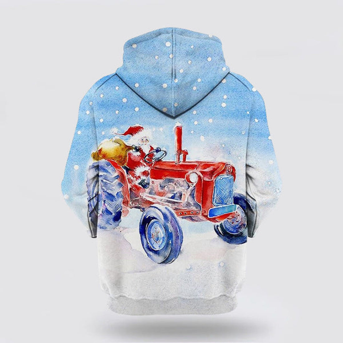 FUNSTUFFPRINT 3D Farmer Tractor Christmas All Over 3D Hoodie and Zip Hoodie