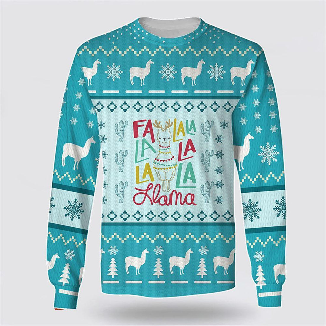FUNSTUFFPRINT FLa La La Llama Awesome Ugly Christmas Sweater – Sweater Gifts For Pet Lover Ugly  Sweater