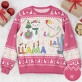 FUNSTUFFPRINT Custom Fa La La La Llma Ugly Sweater