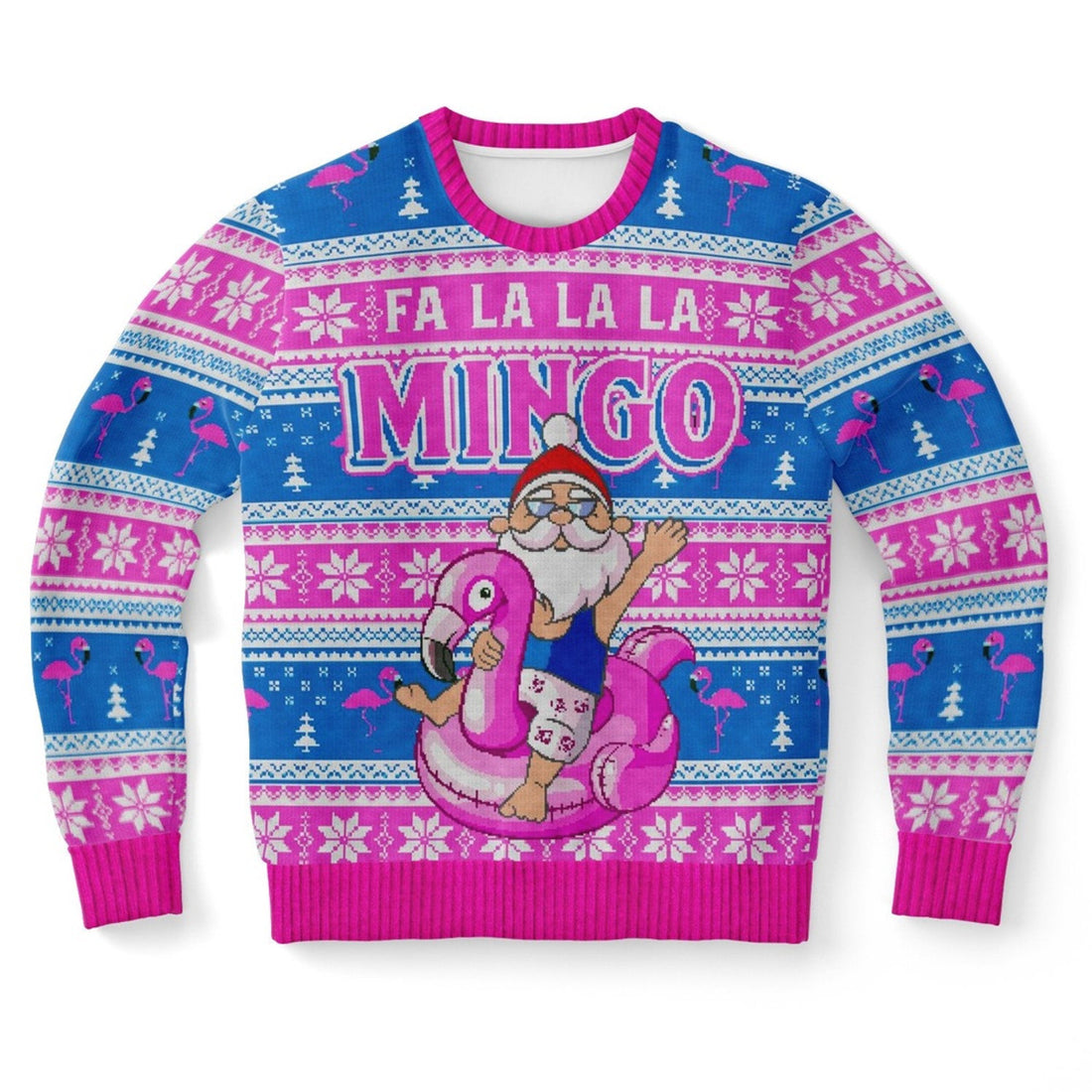 FUNSTUFFPRINT Fa La La La Mingo Santa Ugly Christmas Sweater, Christmas Sweater, Ugly Sweater, Funny Xmas Sweaters Ugly Sweater