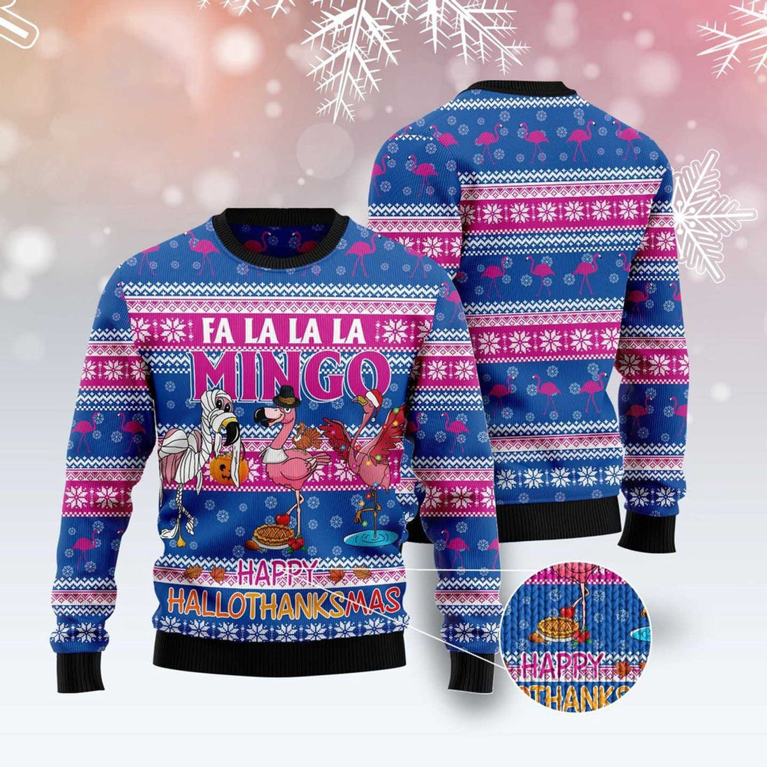 FUNSTUFFPRINT Fa La La La Mingo Ugly Christmas Sweater, Christmas Sweater, Ugly Sweater, Funny Xmas Sweaters Ugly Sweater