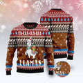 FUNSTUFFPRINT Fa Lla Lla Llamas Ugly Christmas Sweater, Christmas Sweater, Ugly Sweater, Funny Xmas Sweaters Ugly Sweater