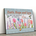 Faith Hope And Love Hanging On Canvas - 1 Corinthians 13 13 Poster Wall Art