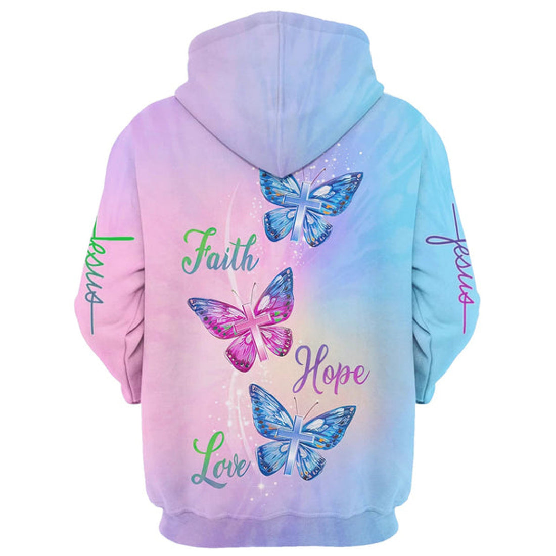 FUNSTUFFPRINT 3D Faith Hope Love 3d Hoodie - Men & Women Christian 3D Hoodie and Zip Hoodie