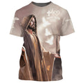 FUNSTUFFPRINT Faith Hope Love Shirts - Jesus Arms Wide Open Christian 3D T-shirt