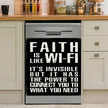 Faith Is Like Wifi Dishwasher Cover, Christian Dishwasher Magnet Cover