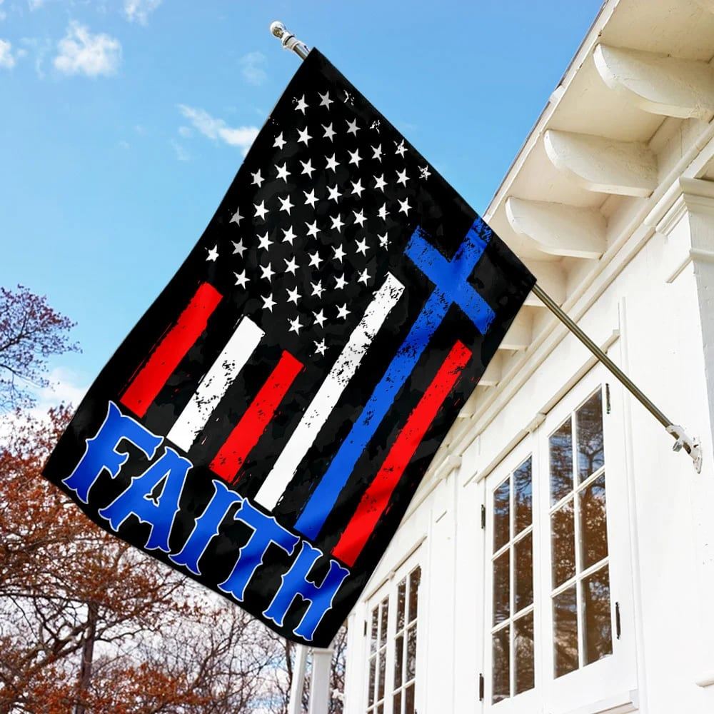 Faith Jesus House Flags, Christian Flag, Scripture Flag, Garden Banner