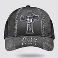 FUNSTUFFPRINT Faith Over Fear Jesus Cross Baseball Cap - Christian Hats for Men and Women