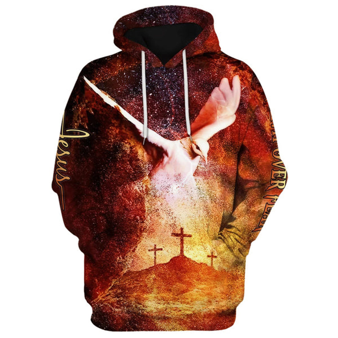 FUNSTUFFPRINT 3D Faith Over Fear Jesus Hoodies Jesus Hoodie Men & Women Christian 3D Hoodie and Zip Hoodie