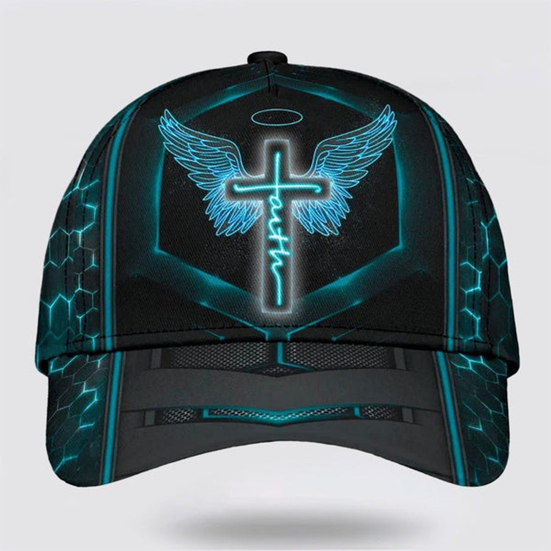 FUNSTUFFPRINT Faith Wing Baseball Cap - Christian Hats for Men and Women