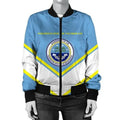 FUNSTUFFPRINT Falkland Islands Coat Of Arms Women Bomber Jacket Lucian Style 3D Bomber Jacket