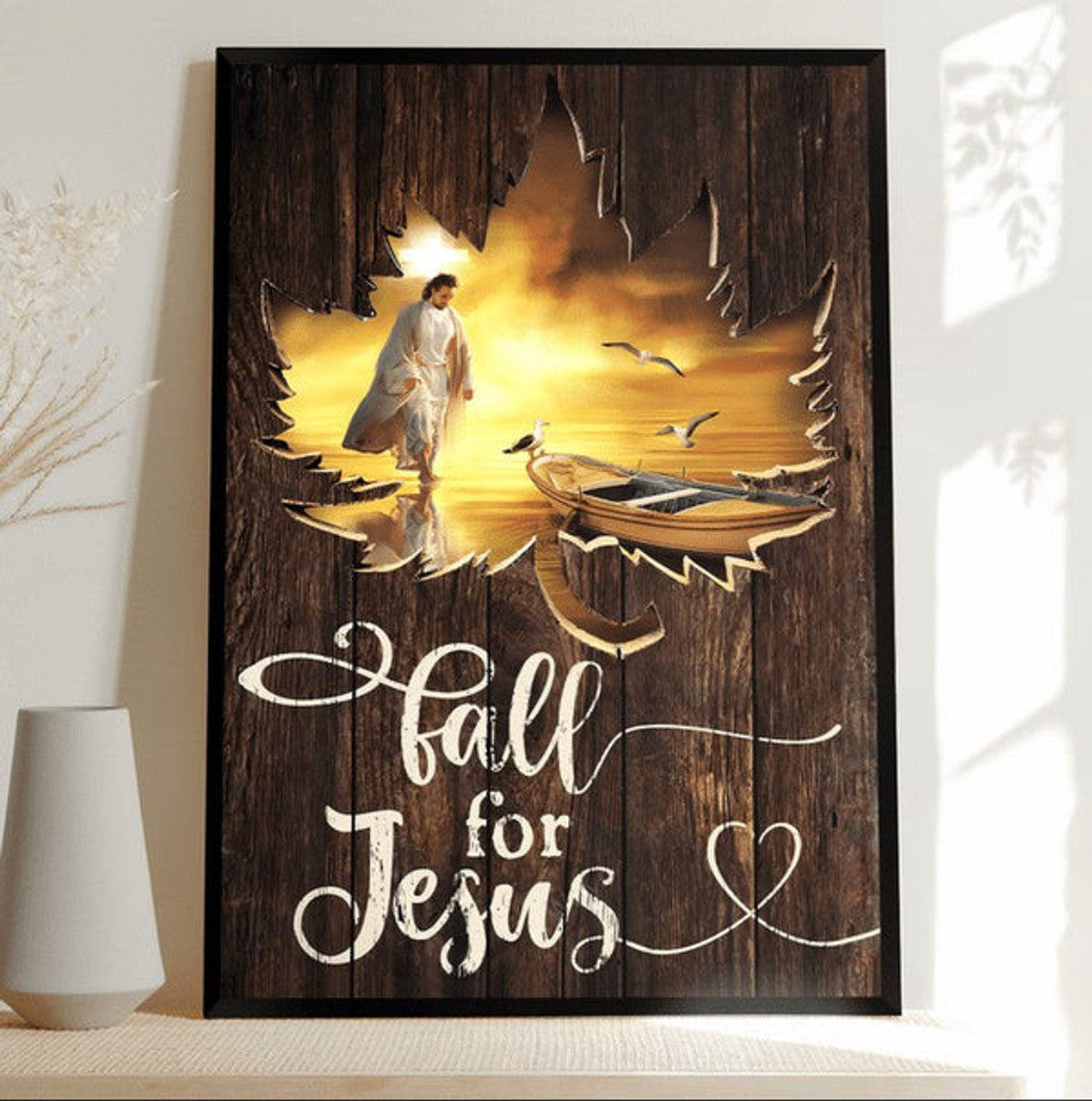 Fall For Jesus Canvas Posters - Christian Wall Posters - Religious Wall Decor