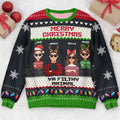 FUNSTUFFPRINT Custom Family Christmas Sweater Merry Christmas Ya Filthy Animal Ugly Sweater