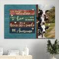 Family Amazing Dairy Cow Green Meadow Gift For Members Family It's A Good Day To Smile Canvas Wall Art - Christian Wall Decor