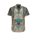 Native American Hawaiian shirts, Fantasy Native America Watercolor Design Hawaiian Shirt
