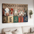 Farmer Poster, Today I Choose Faith Hope Love Peace Joy Poster and Canvas