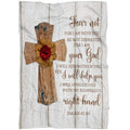 FUNSTUFFPRINT Fear Not For I Am With You Isaiah 41 10 Fleece Blanket - Christian Blanket - Bible Verse Blanket