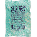 FUNSTUFFPRINT Fear Not For I Have Redeemed You Isaiah 43 1 Fleece Blanket - Christian Blanket - Bible Verse Blanket
