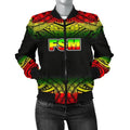 FUNSTUFFPRINT Federated States Of Micronesia Women's Bomber Jacket - Fog Reggae Style 3D Bomber Jacket