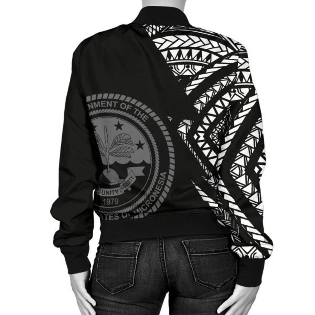 FUNSTUFFPRINT Federated States of Micronesia Pattern Women's 3D Bomber Jacket